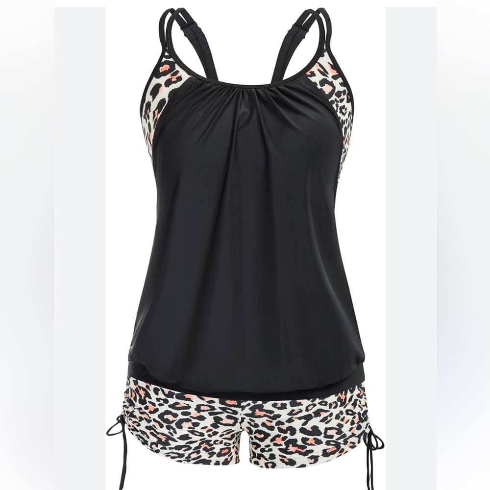 Women’s 2 pcs Plus Size Tankini Bathing Suit Bikini Swimsuit NWT Size 20W